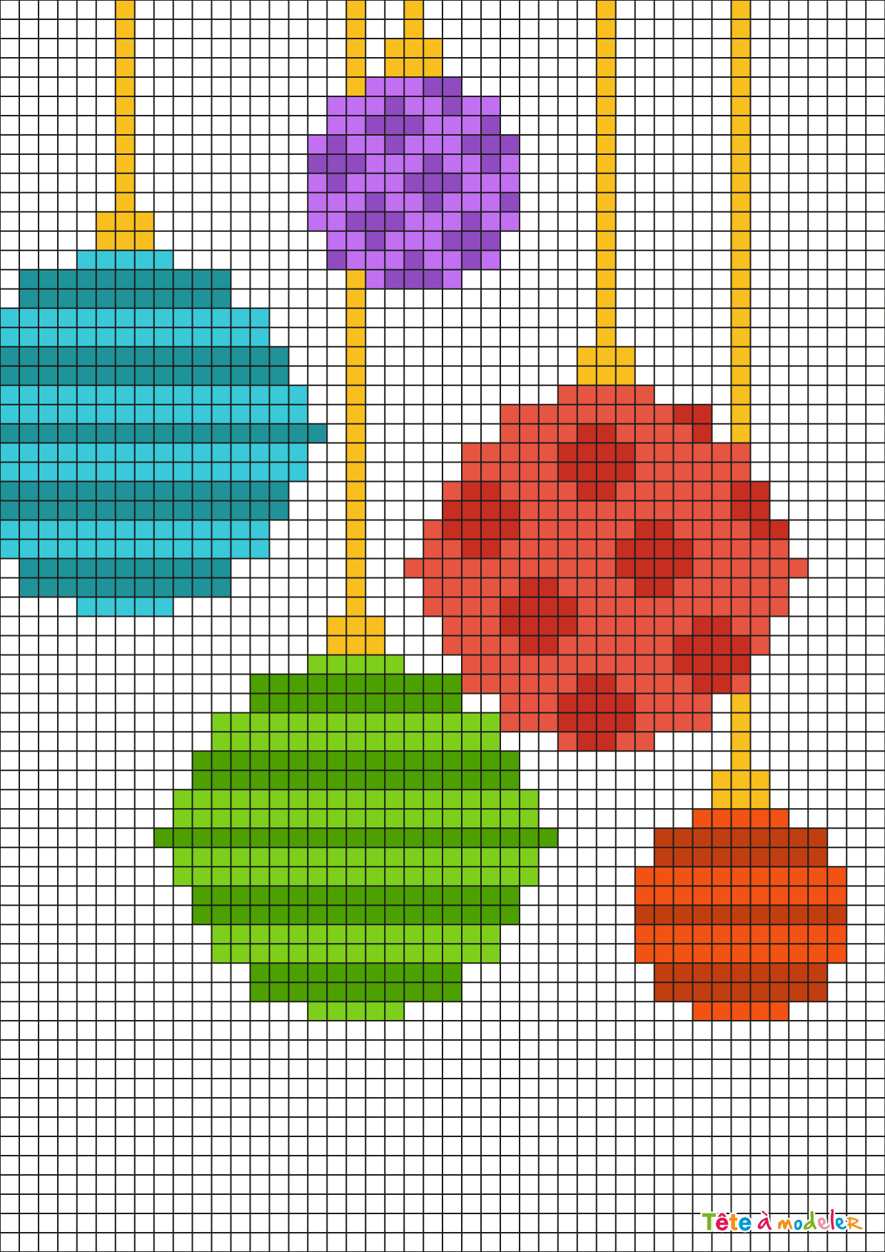 pixel art di natale facili